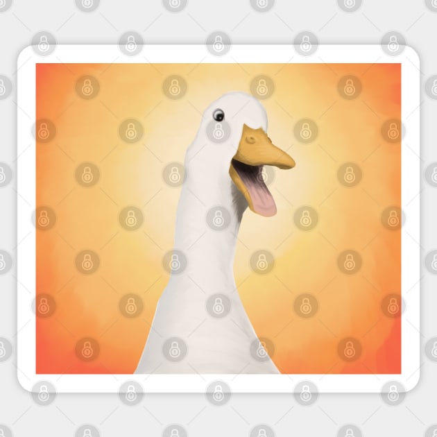 A Very Happy Duck Sticker by DILLIGAFM8
